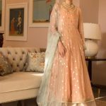 Pure Banarsi Chiffon Pishwaaz and Dupatta with Tissue Silk Dhaka Pajama