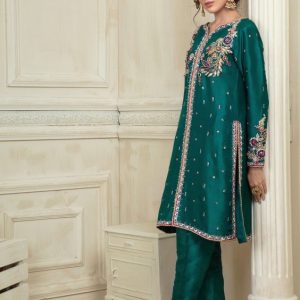 Silk Aline Front Open Shirt and Pants