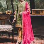 Silk Shirt and Shalwar with Border Work Dupatta