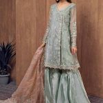 Organza Net Angharka and Dupatta with Silk Gharara