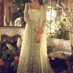 Net Pishwaaz and Border Work Dupatta with Silk Dhaka Pajama