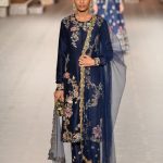 Silk Long Shirt and Pants with Organza Dupatta