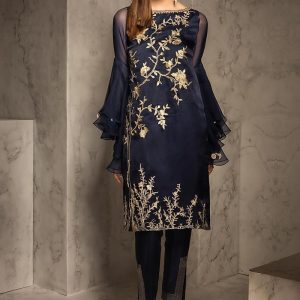 Organza Net Shirt and Silk Pants