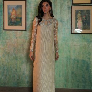 Pure Organza Long Shirt with Silk Pants