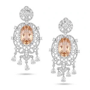 Silver Champagne Earring