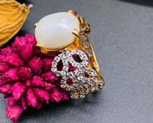 Silver And Gold Pearl Ring