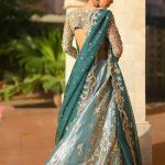 A mint green hued tissue peshwas