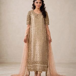 Golden Embroidered Traditional Outfit
